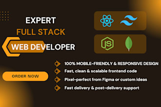 do full stack website development as your mern stack frontend backend dev