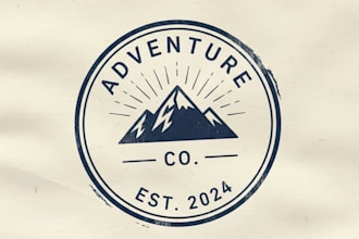 design a custom vintage retro logo, stamp, badge