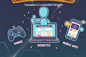 translate and localize for games, websites, apps