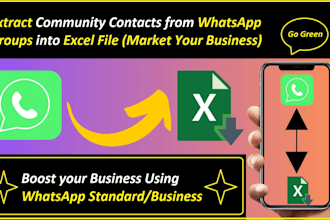 extract whatsapp community contacts into excel for marketing