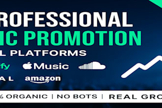 boost your music with organic spotify apple music tidal soundcloud promotion