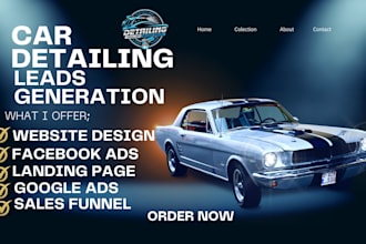 car detailing website auto detailing website car wash website car detailing lead