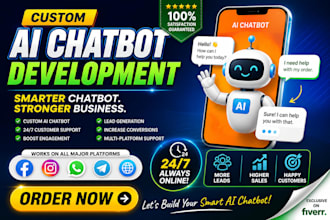 build advanced ai chatbots for instagram, whatsapp, messenger, and your website