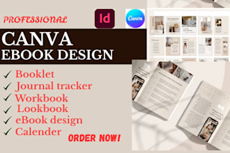 craft canva booklet, journal tracker, calender, workbook fillable pdf form