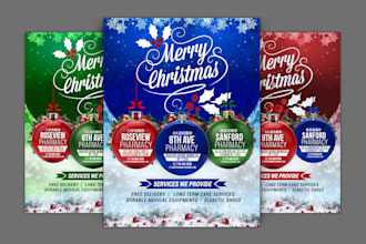 design amazing christmas flyer