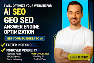 optimize your website for ai SEO, GEO and answer engine optimization