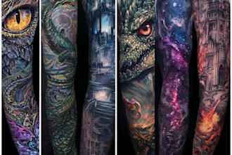 professionally design your sleeve tattoo, chest tattoo