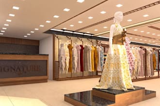 restyle retail interior design,fashion store, apparel shop,clothing store render
