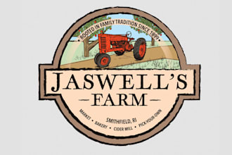 create a unique and vintage farm logo design