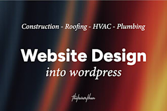 design construction, contractor, roofing, hvac, plumbing website with SEO