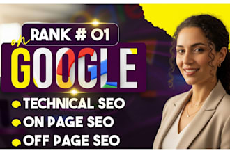 perform on page technical SEO for shopify, wix, squarespace websites