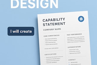 create a professional capability statement for government and corporate contract