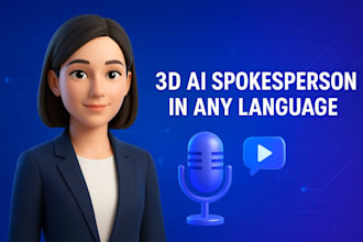 create ai spokesperson video using 3d animation avatar in any language