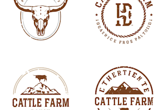 create logo for cattle brands, ranches, and western styles