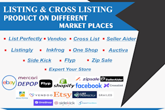 cross list products using vendoo list perfectly on ebay, zipsale, etsy, poshmark