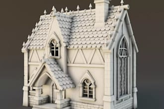design 3d terrain,3d fantasy terrain,castle terrain,bunker terrain,3d mini house