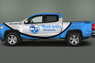 design professional pickup truck wrap, van wrap design