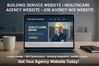 build building service website healthcare agency website job agency wix website