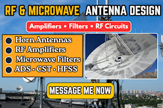 design microwave and rf antennas, amplifiers and filters