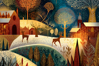 draw amazing christmas children book and cover illustrations