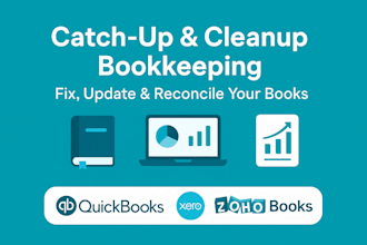 cleanup and catch up bookkeeping in quickbooks or zoho books