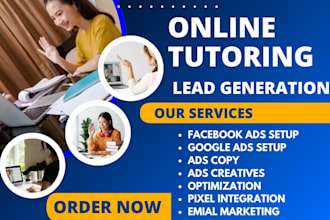 generate online private tutoring leads virtual tutoring online academic leads