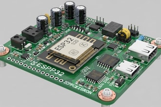 custom esp32 pcb design, fully compatible with jlcpcb manufacturing
