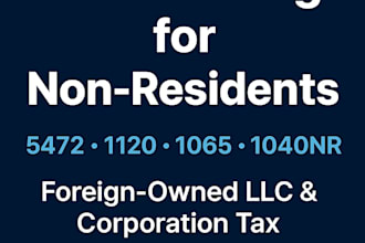 prepare accurate irs filings  5472, 1120, 1065, 1040nr