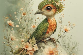 draw high quality animal, insect, and botanical art