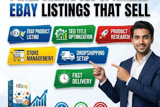 be your professional ebay product lister, SEO optimizer, store manager