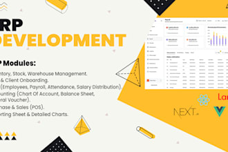create custom erp, pos, hrm, cms management with PHP laravel