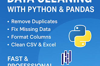 clean and organize your data using python and pandas