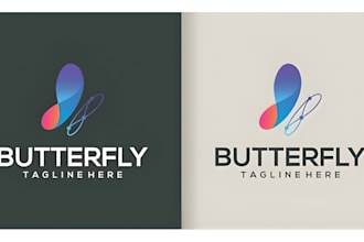 do awesome butterfly logo design