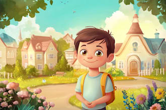 design children book illustration using art