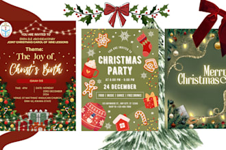 design christmas new year, invitation, event, holiday, flyer