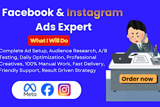 create and manage high converting facebook and instagram ads for your business