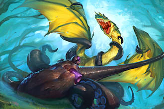 draw cartoon for character, monster, dragon