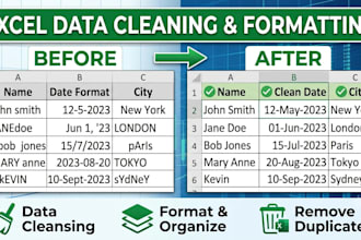 clean, format, and organize your messy excel data