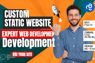 develop a custom, blazing fast, and professional static website with react
