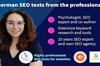 write high quality german seo texts and website content