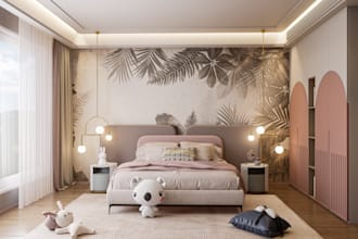 design modern bedroom interiors with realistic 3d rendering