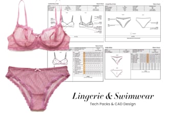 help you launch a lingerie or swimwear brand with tech packs and cad designs