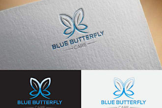 create cartoon mascot colorful butterfly logo design