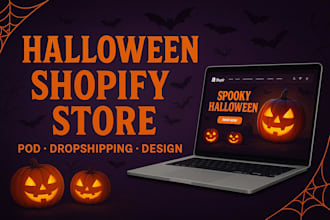 build halloween shopify set up shopify store design store seo blackfriday sales