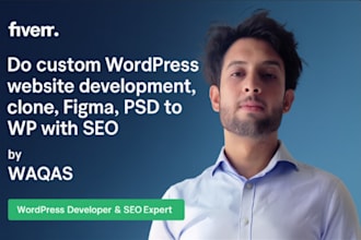 do wordpress website development, redesign clone, figma, PSD, xd to wp with SEO