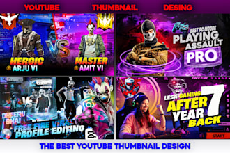 create  youtube thumbnails design