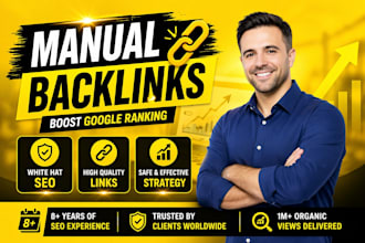 build manual white hat SEO backlinks to boost google ranking