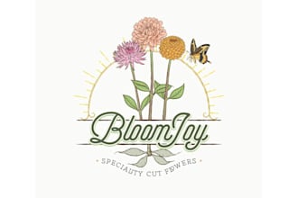 create modern elegant feminine bloom logo for your brand