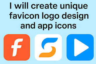 design unique favicon design custom logo and app icons