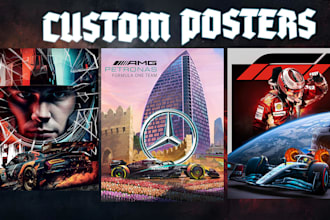 custom car posters, and cinematic digital artwork